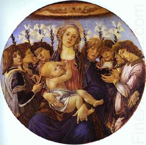 Madonna and Child with Eight Angels, Sandro Botticelli